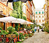 Walking through the streets of Trastevere with a local guide